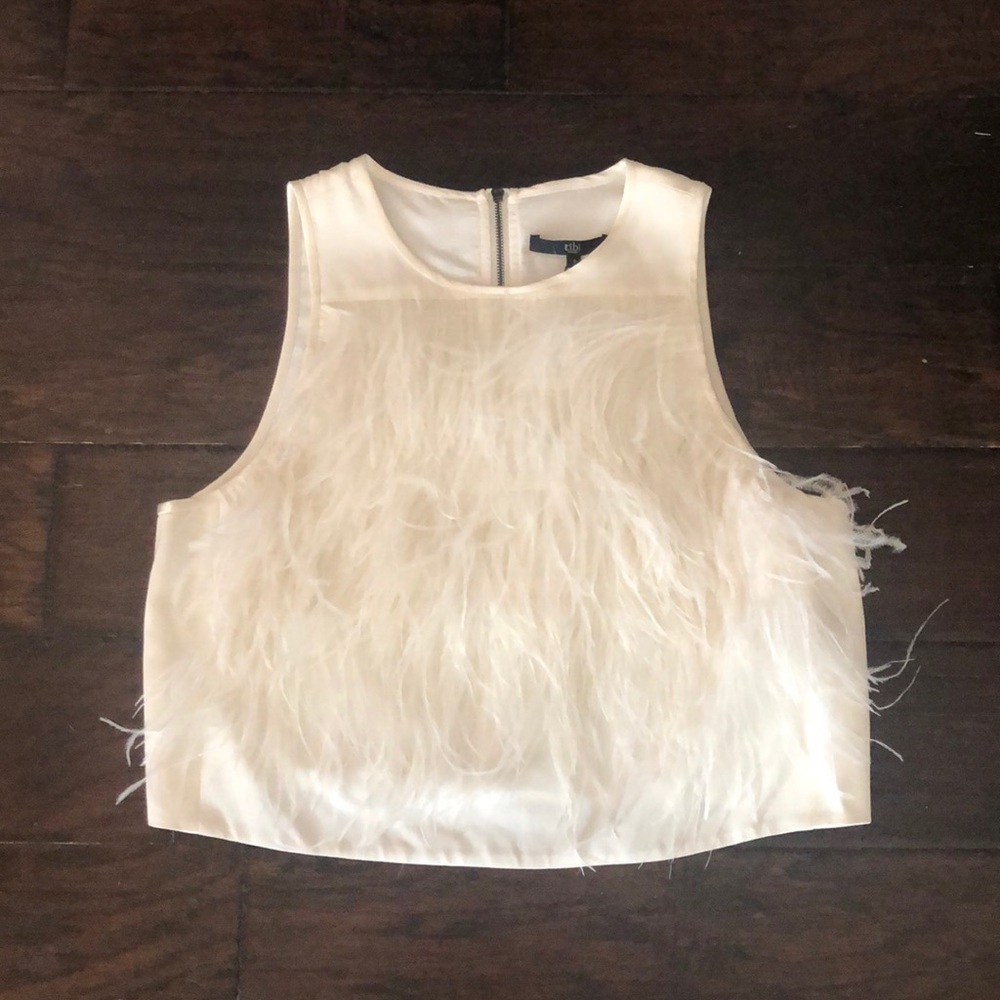 Feather Crop Top